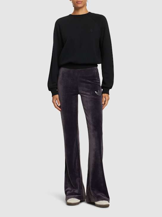 adidas Originals: Bling flared velvet pants - women_1 | Luisa Via Roma