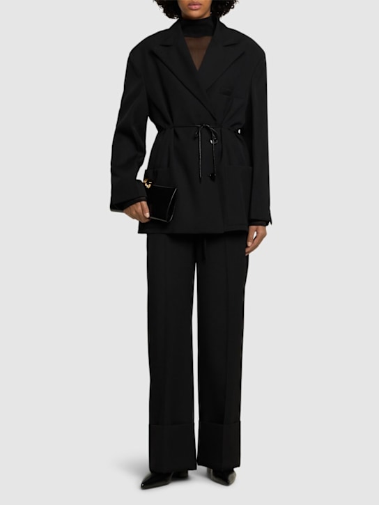Lanvin: Deconstructed wool jacket - women_1 | Luisa Via Roma