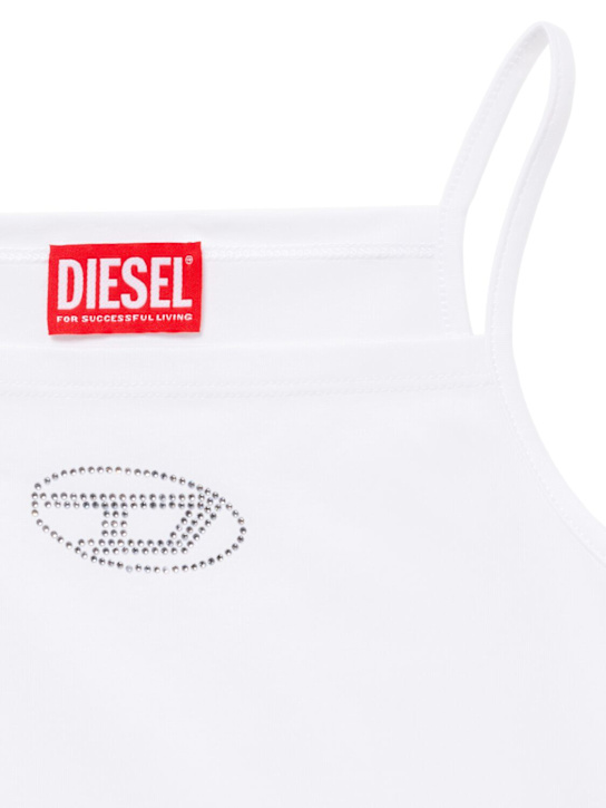 Diesel Kids: Cotton jersey tank top w/ logo - kids-girls_1 | Luisa Via Roma