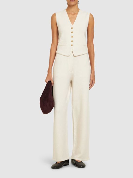 Guest In Residence: Tailored cashmere pants - White - women_1 | Luisa Via Roma