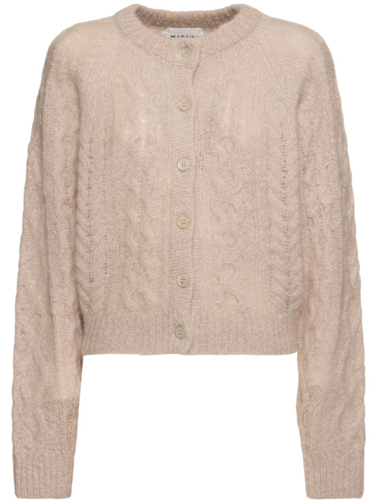 Marant Etoile: Ery wool blend knit cardigan - women_0 | Luisa Via Roma