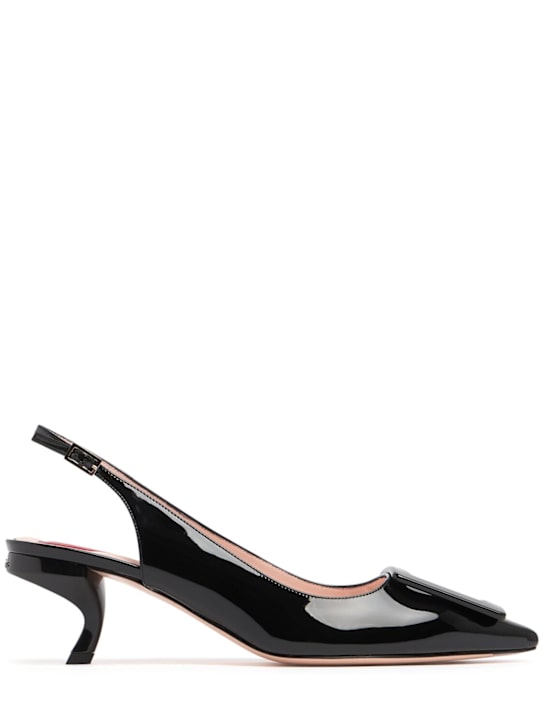 Roger Vivier: 55mm Virgule patent leather pumps - women_0 | Luisa Via Roma