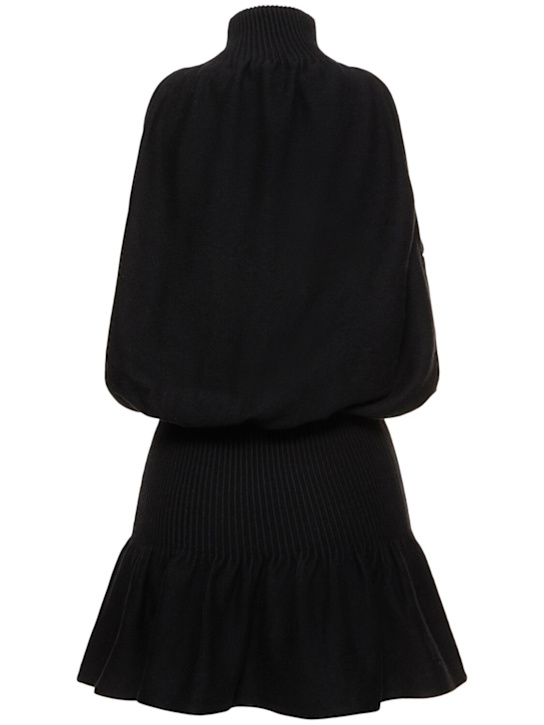 Alexander Wang: Vestito dolcevita con volant - Nero - women_3 | Luisa Via Roma