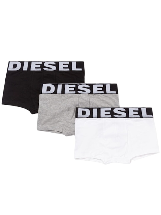 Diesel Kids: Set of 3 cotton jersey boxer briefs - kids-boys_0 | Luisa Via Roma