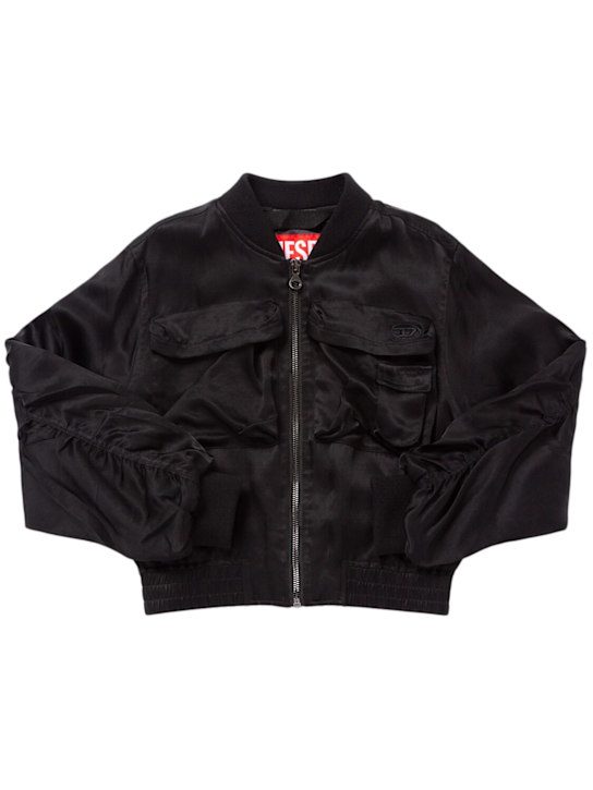 Diesel Kids: Bomber in raso - Nero - kids-girls_0 | Luisa Via Roma