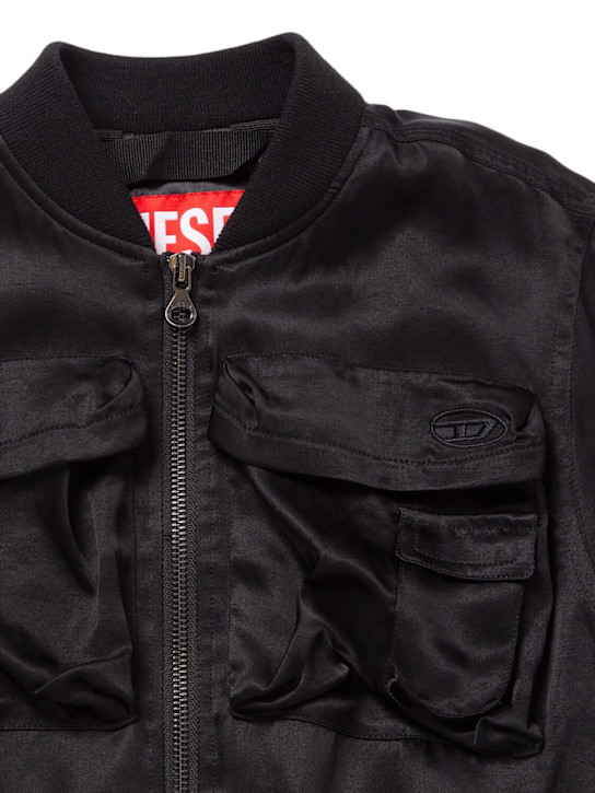 Diesel Kids: Bomber in raso - Nero - kids-girls_1 | Luisa Via Roma
