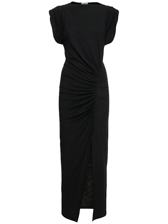 Marant Etoile: Isabella wool blend jersey midi dress - women_0 | Luisa Via Roma