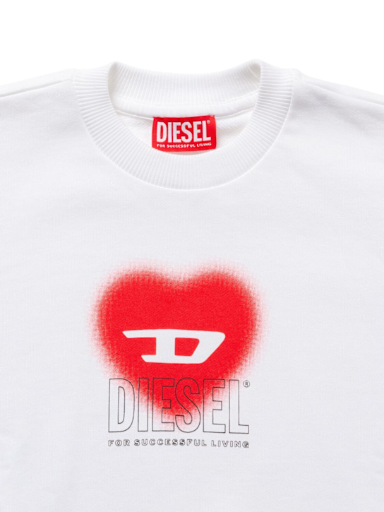 Diesel Kids: Printed cotton crewneck sweatshirt - kids-girls_1 | Luisa Via Roma