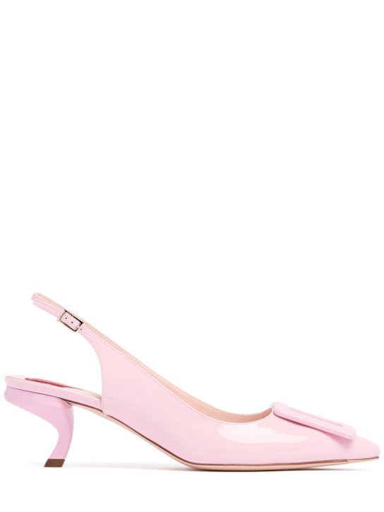Roger Vivier: 55mm Virgule patent leather pumps - women_0 | Luisa Via Roma