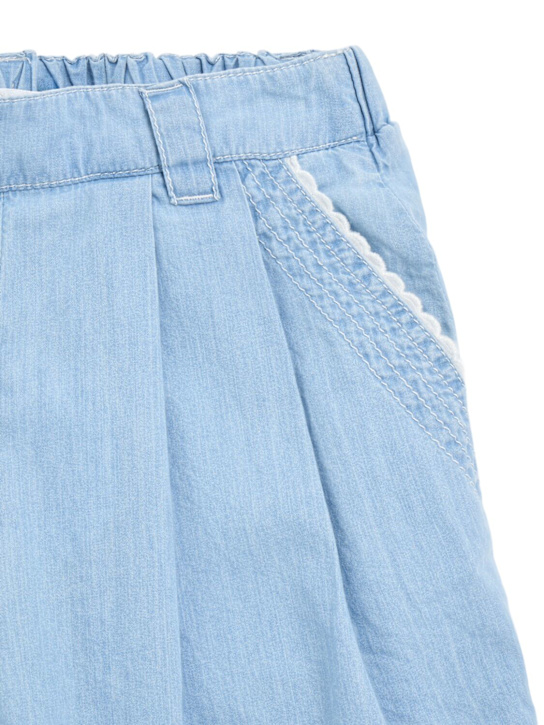 Chloé: Shorts de denim de algodón - kids-girls_1 | Luisa Via Roma