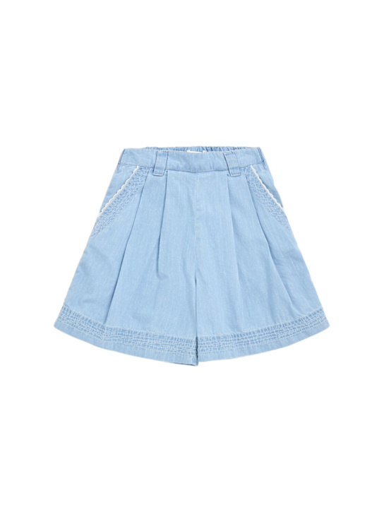 Chloé: Shorts de denim de algodón - kids-girls_0 | Luisa Via Roma