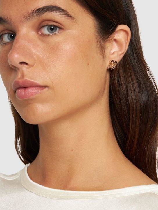 Tory Burch: Kira clover stacked stud earrings - women_1 | Luisa Via Roma