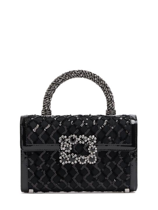 Roger Vivier: Mini Envelope embroidered top handle bag - women_0 | Luisa Via Roma
