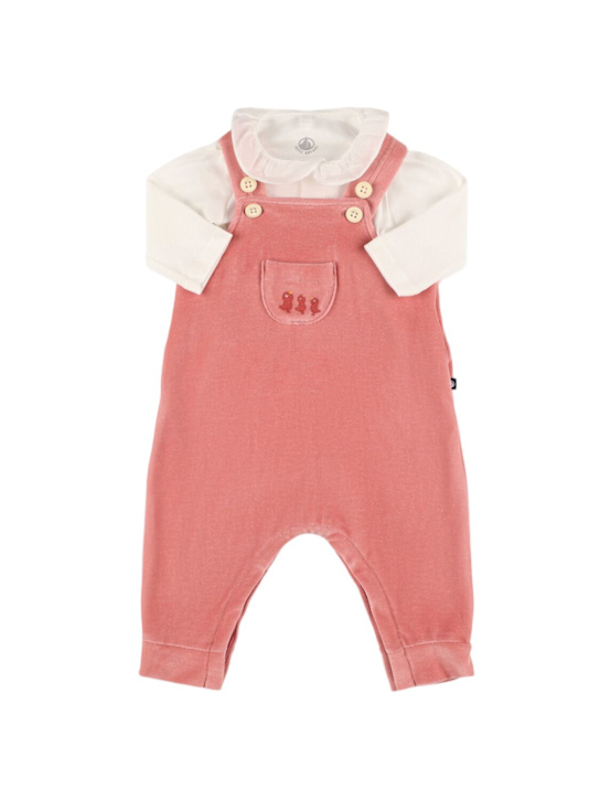 Petit Bateau: Salopette e body in cotone - kids-girls_0 | Luisa Via Roma