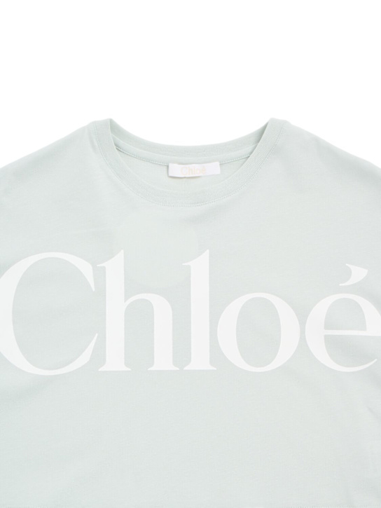 Chloé: T-shirt cropped in jersey di cotone - kids-girls_1 | Luisa Via Roma