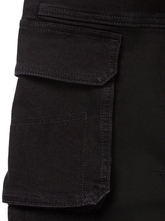 Diesel Kids: Stretch cotton cargo jeans - ブラック - kids-girls_1 | Luisa Via Roma