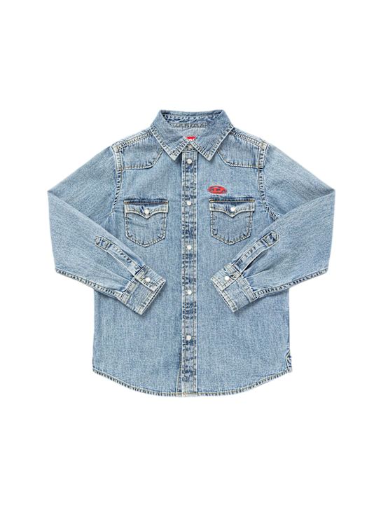 Diesel Kids: Cotton denim shirt - kids-boys_0 | Luisa Via Roma