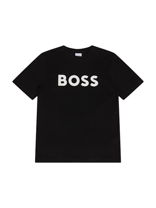 Boss: コットンジャージーTシャツ - kids-boys_0 | Luisa Via Roma