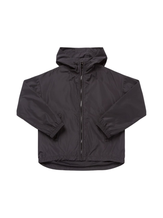 Diesel Kids: Logo hooded nylon jacket - Black - kids-boys_0 | Luisa Via Roma