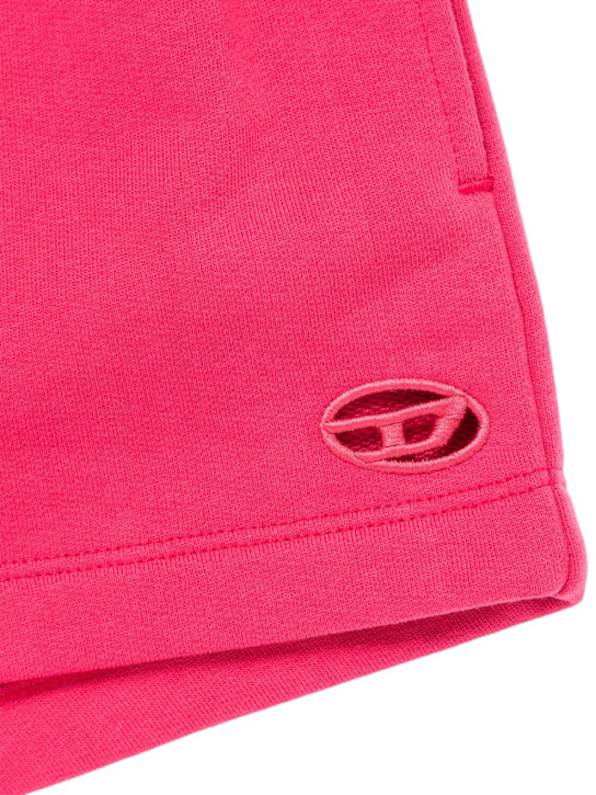 Diesel Kids: Cotton jersey shorts w/ logo - フクシャ - kids-girls_1 | Luisa Via Roma