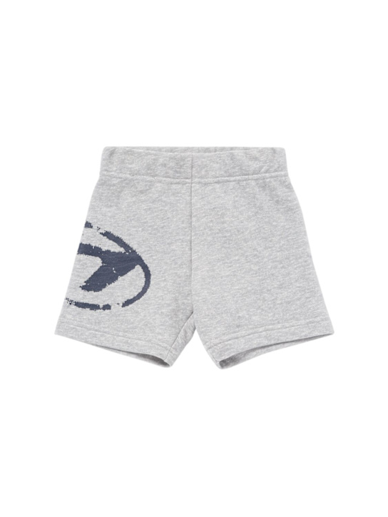 Diesel Kids: Printed cotton sweat shorts - kids-boys_0 | Luisa Via Roma