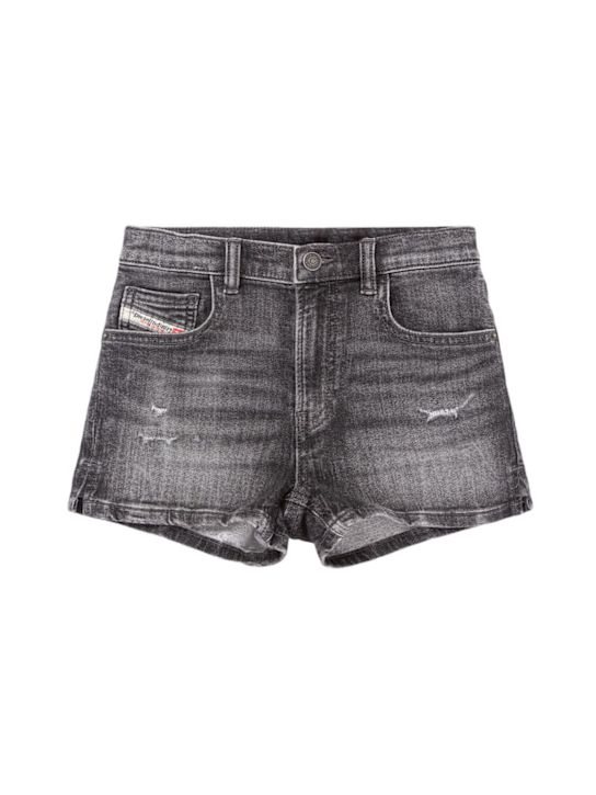 Diesel Kids: Stretch cotton denim shorts - kids-girls_0 | Luisa Via Roma