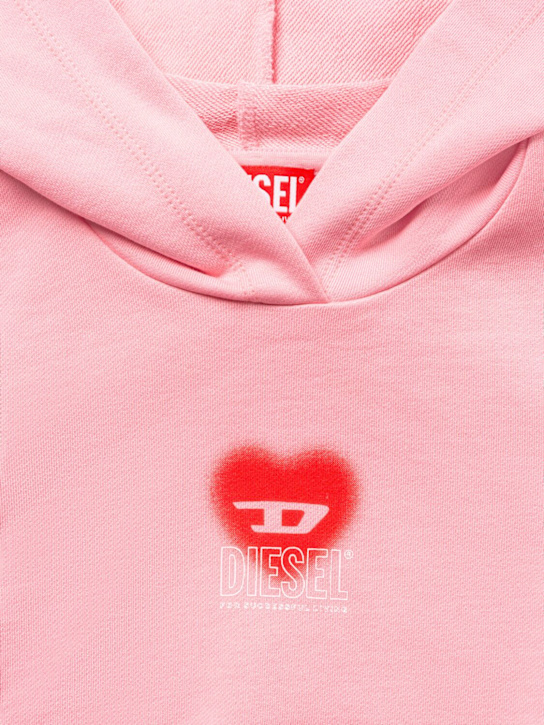 Diesel Kids: Logo cotton hoodie - kids-girls_1 | Luisa Via Roma