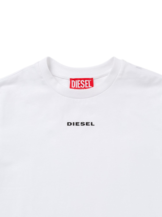Diesel Kids: Printed cotton blend jersey t-shirt - kids-boys_1 | Luisa Via Roma