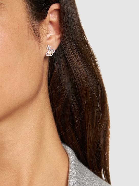 Vivienne Westwood: Olympia faux pearl stud earrings - women_1 | Luisa Via Roma