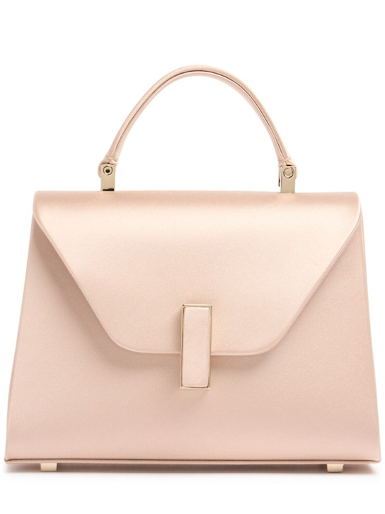 Valextra: Micro Iside satin top handle bag - women_0 | Luisa Via Roma