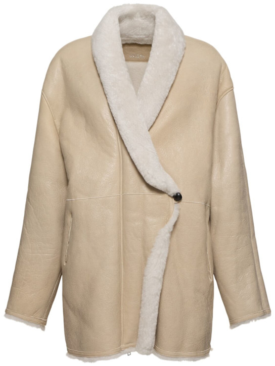 Isabel Marant: Elanore lamb shearling jacket - women_0 | Luisa Via Roma