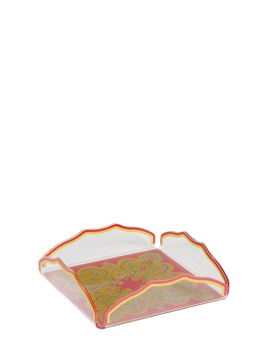 Etro: Mandala tray - Red/Multi - ecraft_0 | Luisa Via Roma