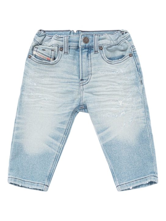 Diesel Kids: Stretch cotton jeans - Light Blue - kids-boys_0 | Luisa Via Roma