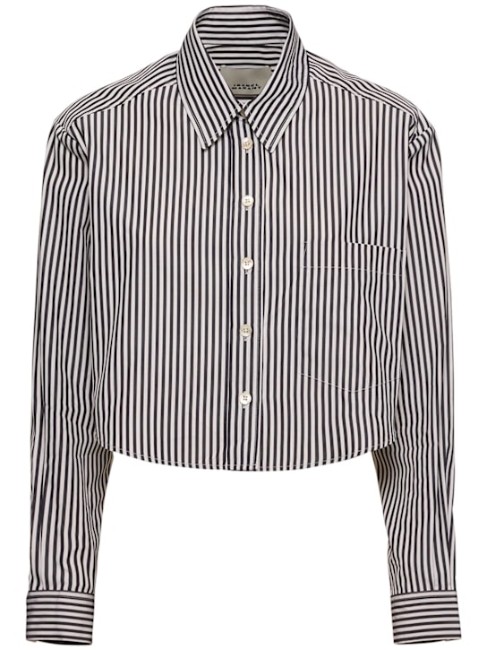 Isabel Marant: Fleora striped cotton poplin shirt - women_0 | Luisa Via Roma