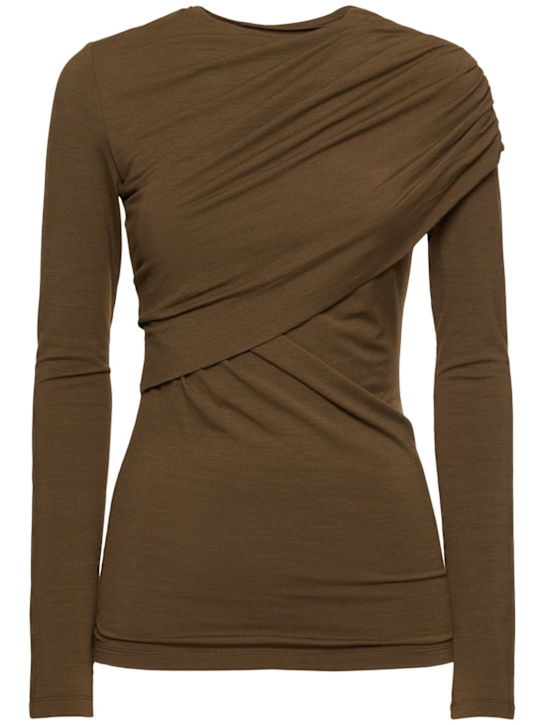 Isabel Marant: Asna wool blend jersey top - women_0 | Luisa Via Roma