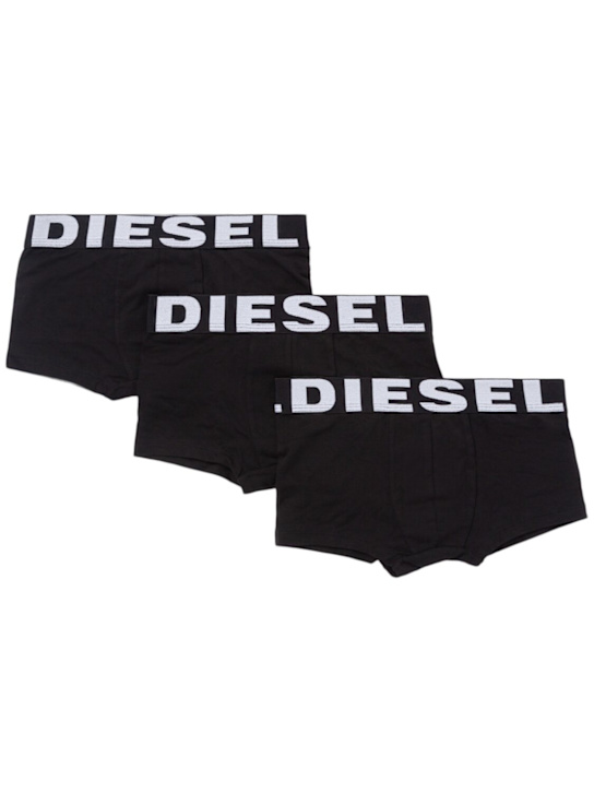 Diesel Kids: Set of 3 cotton jersey boxer briefs - kids-boys_0 | Luisa Via Roma