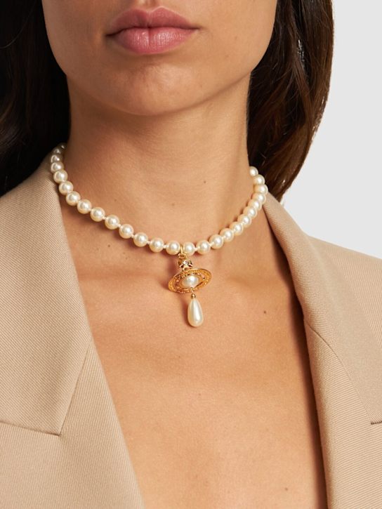 Vivienne Westwood: One row imitation pearl choker - women_1 | Luisa Via Roma