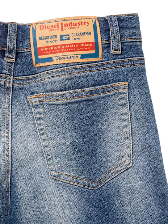 Diesel Kids: Stretch cotton flared jeans - kids-girls_1 | Luisa Via Roma