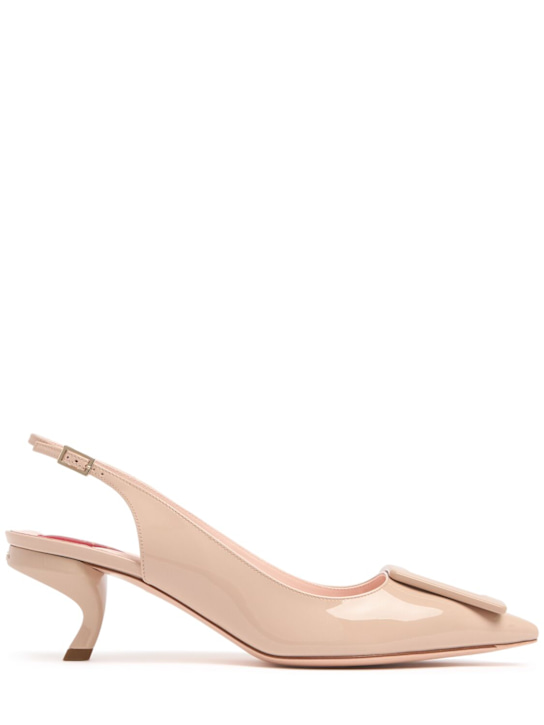 Roger Vivier: 55mm Virgule patent leather pumps - women_0 | Luisa Via Roma
