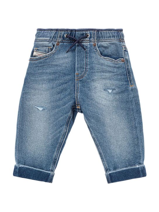Diesel Kids: Stretch cotton jeans - Blue - kids-boys_0 | Luisa Via Roma