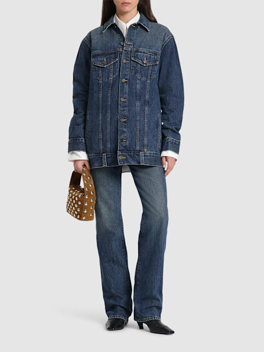 Khaite: Ross cotton denim jacket - Blue - women_1 | Luisa Via Roma