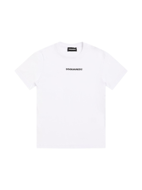 Dsquared2: Printed cotton jersey t-shirt - kids-boys_0 | Luisa Via Roma