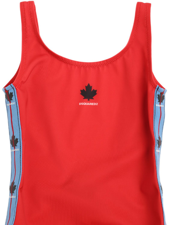 Dsquared2: Costume intero con logo - Rosso - kids-girls_1 | Luisa Via Roma
