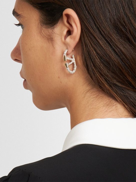 Valentino Garavani: Vlogo The Bold Edition crystal earrings - women_1 | Luisa Via Roma