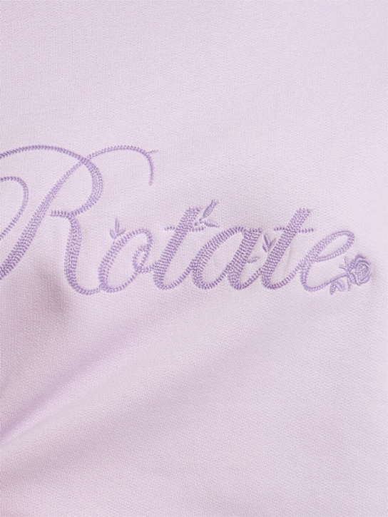 Rotate: Sui cotton logo sweatshirt - Lilac - women_4 | Luisa Via Roma