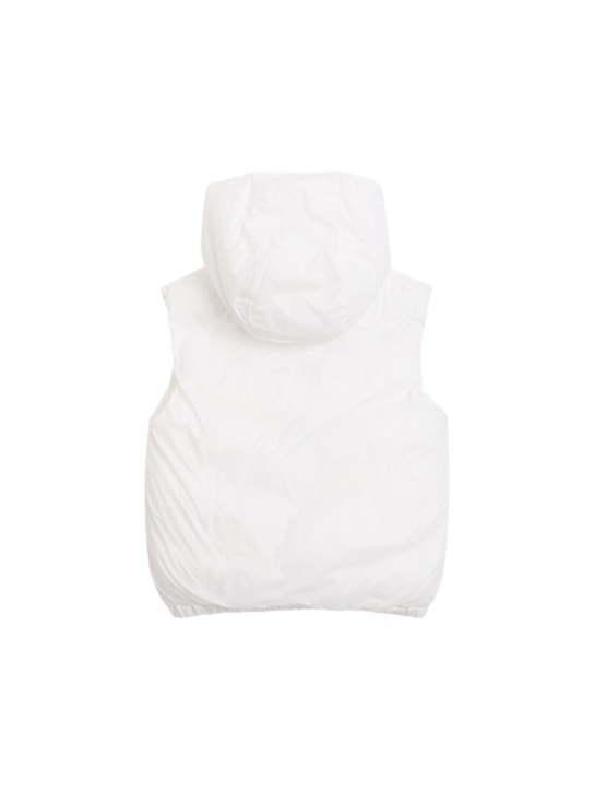 Dsquared2: Printed nylon puffer vest - White - kids-boys_2 | Luisa Via Roma