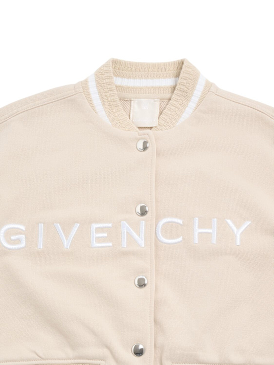 Givenchy: Bomber in misto cotone / ricami - kids-girls_1 | Luisa Via Roma