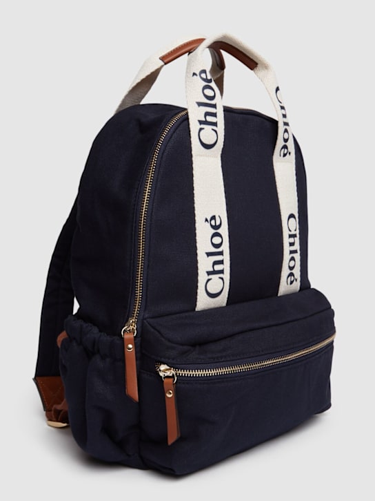 Chloé: コットンキャンバスチェンジングバックパック - kids-girls_1 | Luisa Via Roma