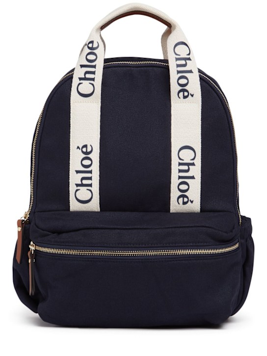 Chloé: コットンキャンバスチェンジングバックパック - kids-girls_0 | Luisa Via Roma