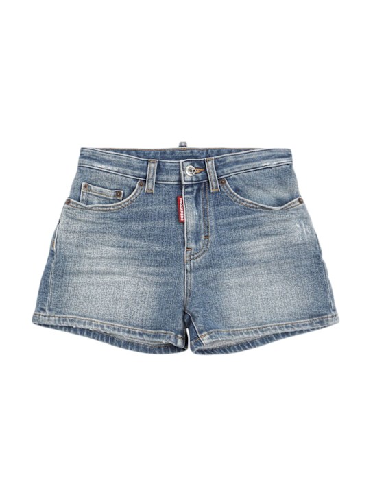 Dsquared2: Stretch denim shorts - kids-girls_0 | Luisa Via Roma